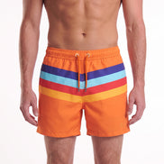 Malibu Stripe Swim Trunks Swim Wear Eight-X