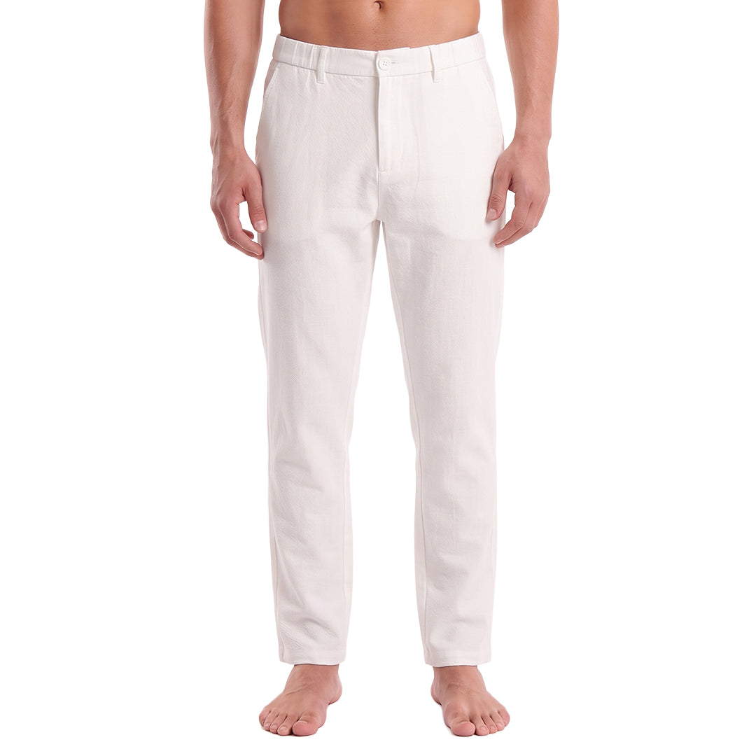 Seersucker Pant - White Jeans Eight-X
