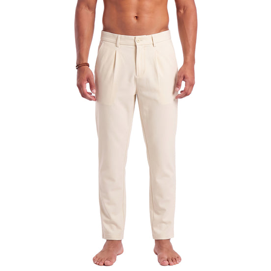 Pleated Pant - Beige Jeans Eight-X