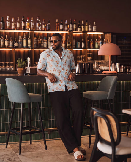 Serene Artisan Short Sleeve Shirt Button Down Shirts Eight-X