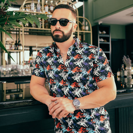 Paint Party Short Sleeve Shirt Short Sleeve Eight-X