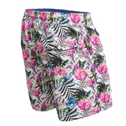 Tropical Flora Print Swim Trunks Swim Trunks EightX
