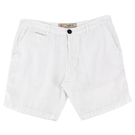 White Linen Slim Fit Shorts Shorts Eight-X WHITE 29