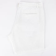 White Linen Slim Fit Shorts Shorts Eight-X
