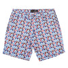 Retro Blue Print Shorts Chino Shorts EightX