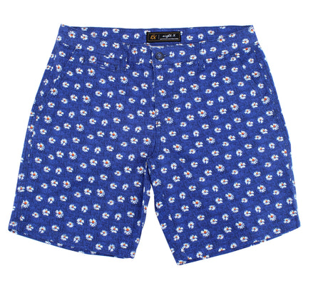 Navy Daisy Print Shorts Chino Shorts EightX