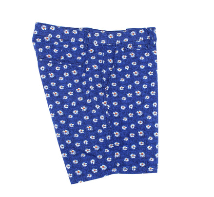 Navy Daisy Print Shorts Chino Shorts EightX