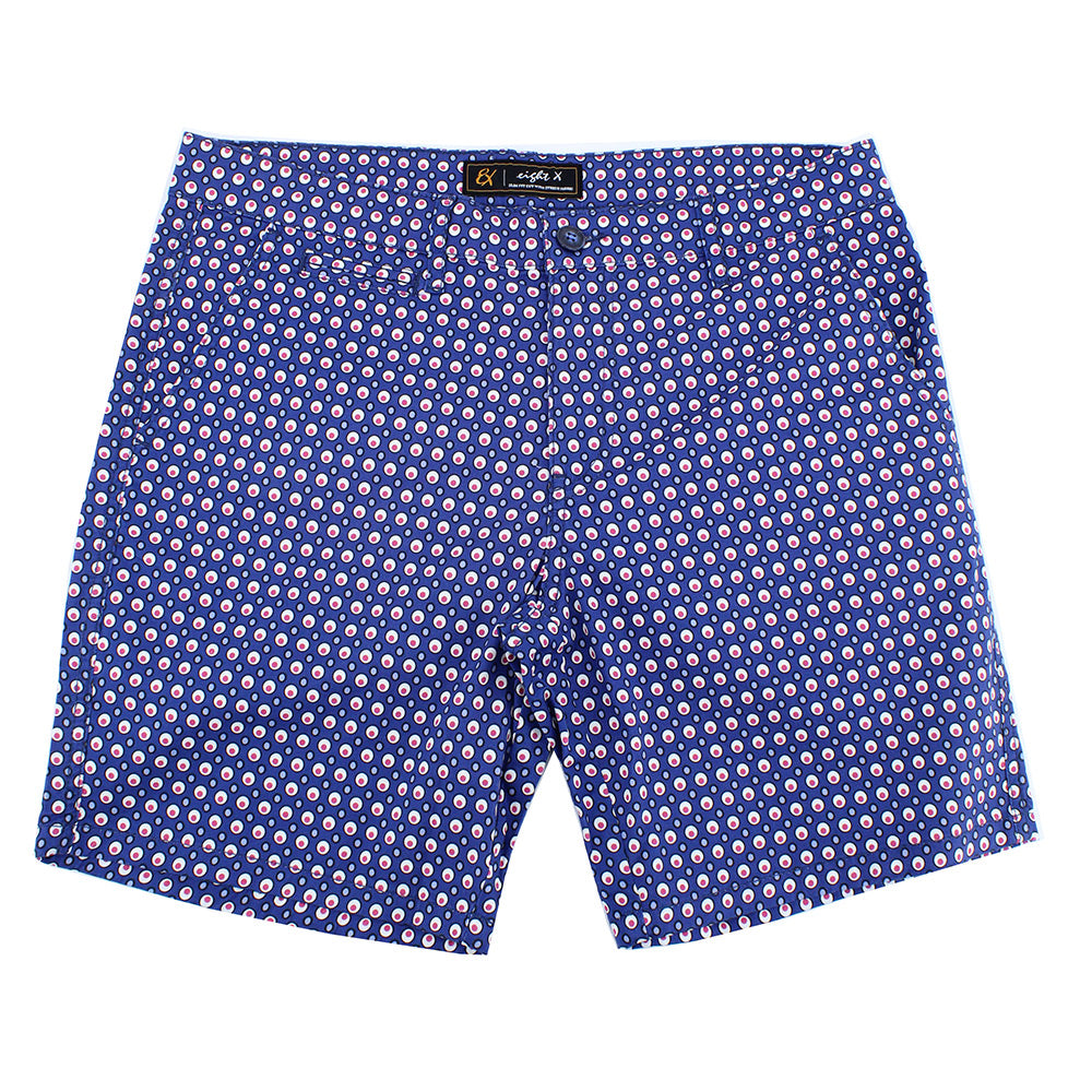 Retro Dots Print Shorts Chino Shorts EightX