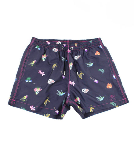 Urban Jungle Print Swim Trunks Swim Trunks EightX