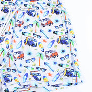 Surf City Print Swim Trunks Swim Trunks EightX