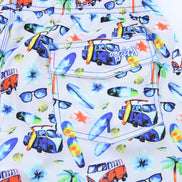 Surf City Print Swim Trunks Swim Trunks EightX