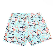 Shark Print Swim Trunks Swim Trunks EightX