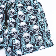 Kraken Skulls Print Swim Trunks Swim Trunks EightX