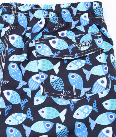 Blue Fish Swim Trunks Swim Trunks EightX