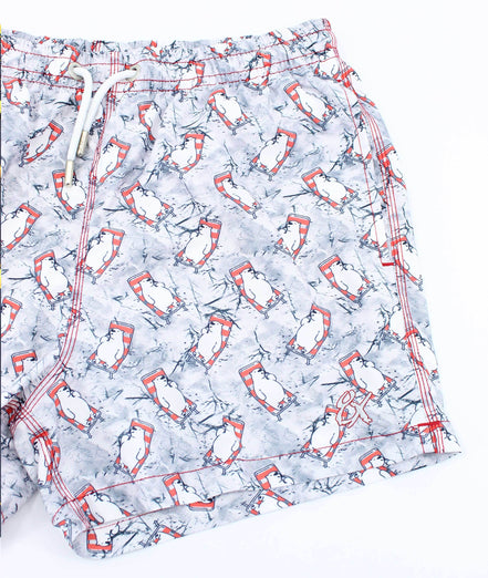 Polar Bear Plunge Print Swim Trunks Swim Trunks EightX