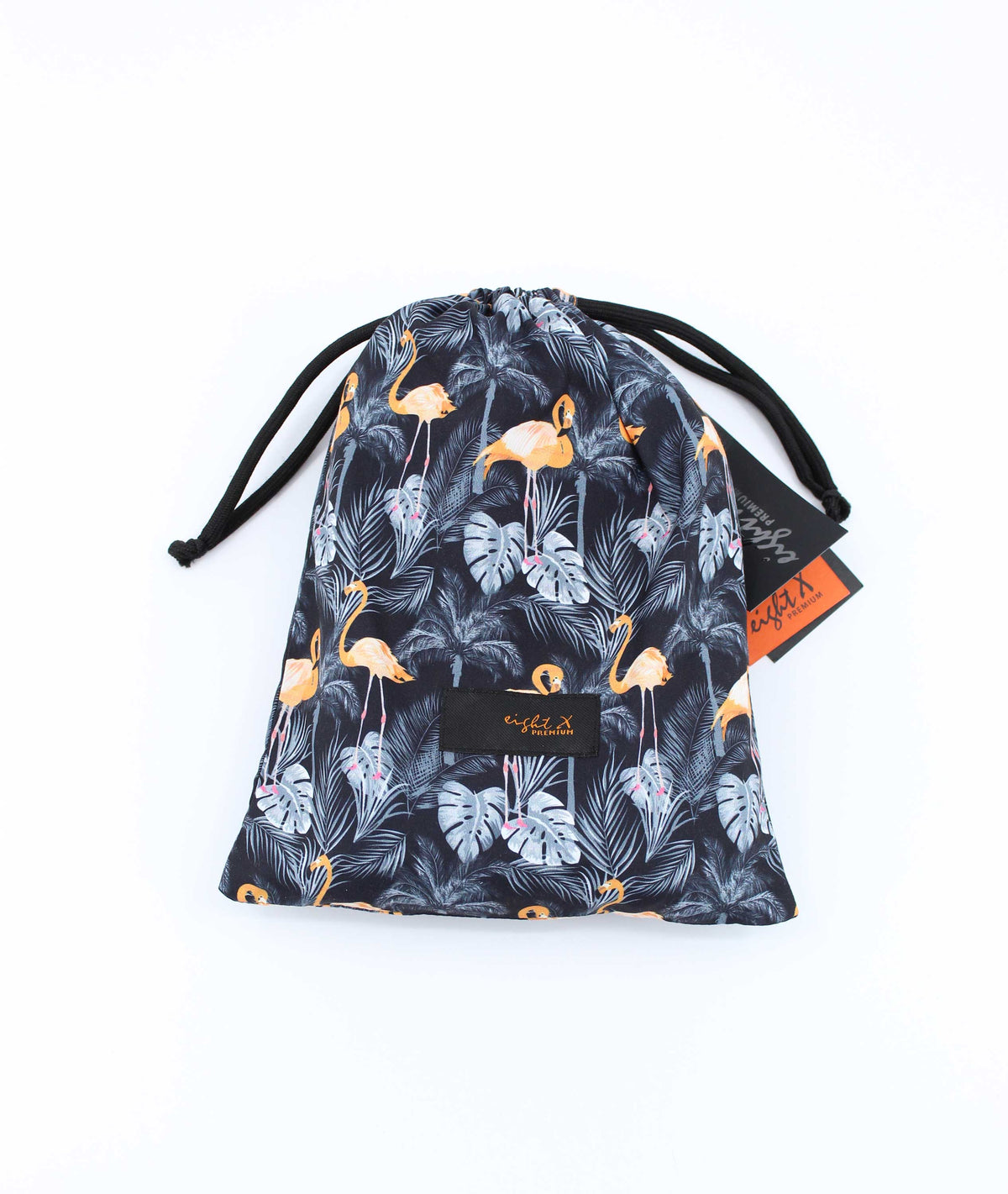 Flamingo and Palm Print Swim Trunks Swim Trunks EightX