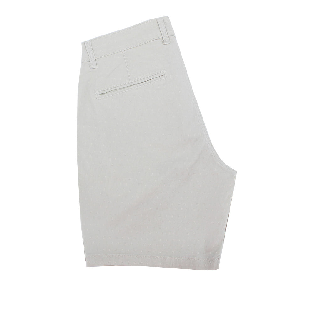 Beige Slim Fit Jacquard Shorts Chino Shorts Eight-X