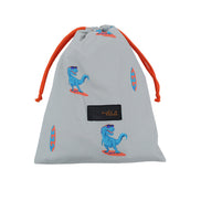 Grey Surfing T-Rex Print Swim Trunks Swim Trunks Eight-X