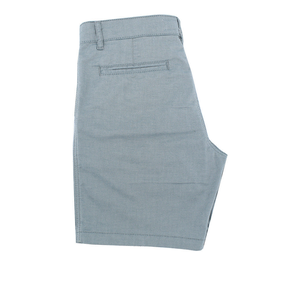 Green Slim Fit Textured Shorts Shorts Eight-X