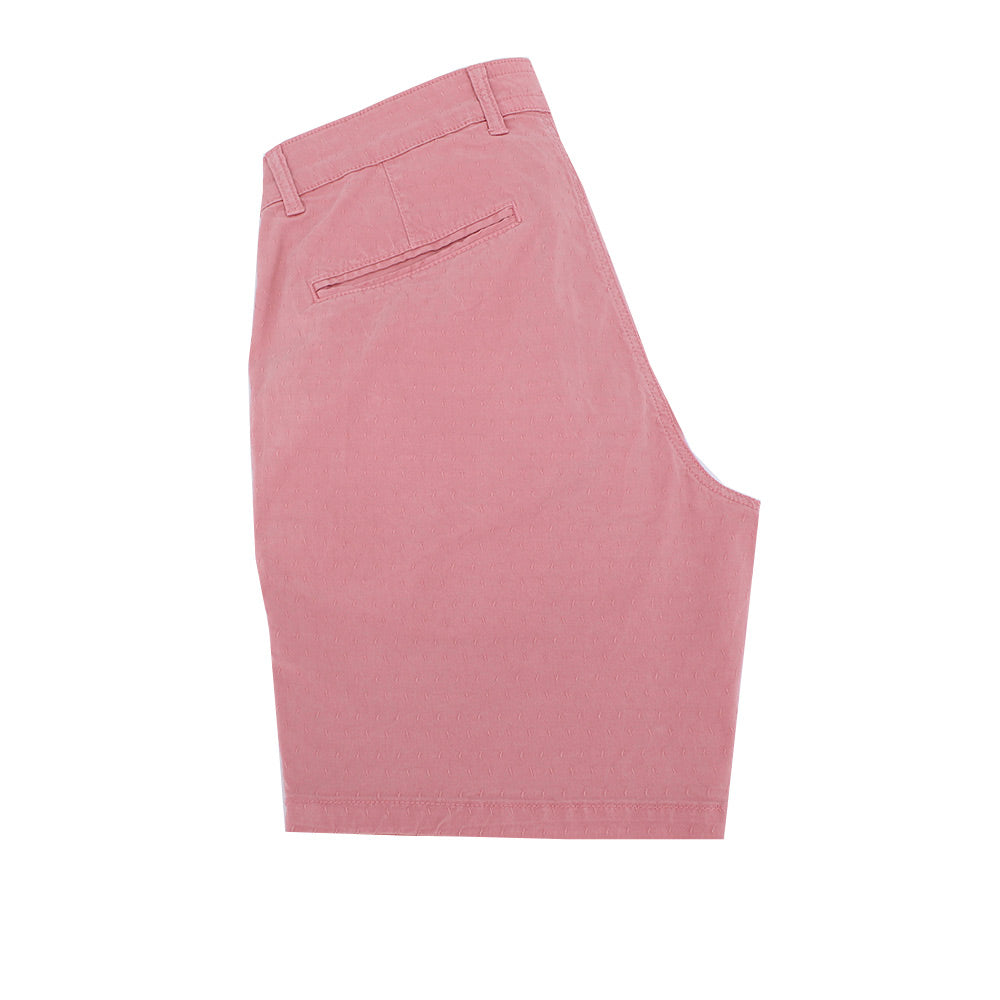 Pink Slim Fit Stretch Jacquard Shorts Chino Shorts Eight-X