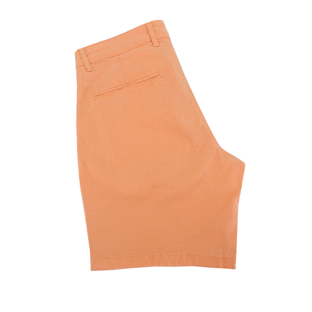 Orange Slim Fit Jacquard Shorts Chino Shorts Eight-X