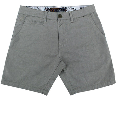 Olive Green Slim Fit Textured Shorts Shorts Eight-X