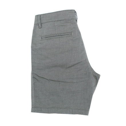 Olive Green Slim Fit Textured Shorts Shorts Eight-X