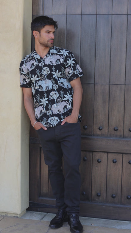 Sundara Artisan Short Sleeve Button Up Shirt Eight-X