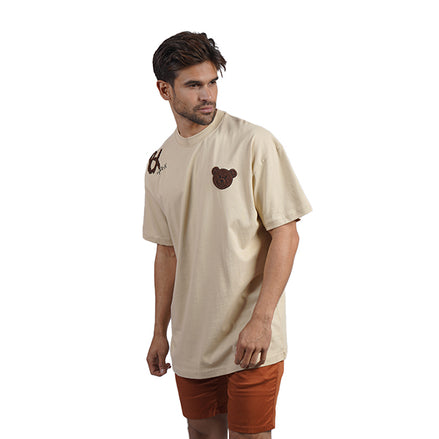 Shoulder The Load Graphic T-Shirt - Beige T-Shirts Eight-X