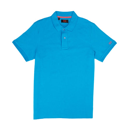 Blue Polo with Orange EX Logo Shirts Eight-X