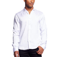 Hot Streak Jacquard Button Down Shirt - Silver Button Down Shirts Eight-X