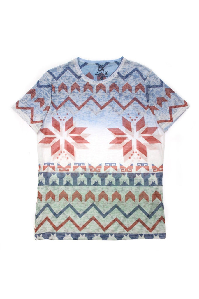 Aqua Printed T-Shirt All Over Print T-Shirts EightX   