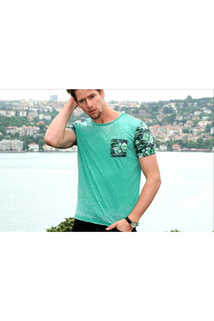 Faded Green T-Shirt All Over Print T-Shirts EightX   