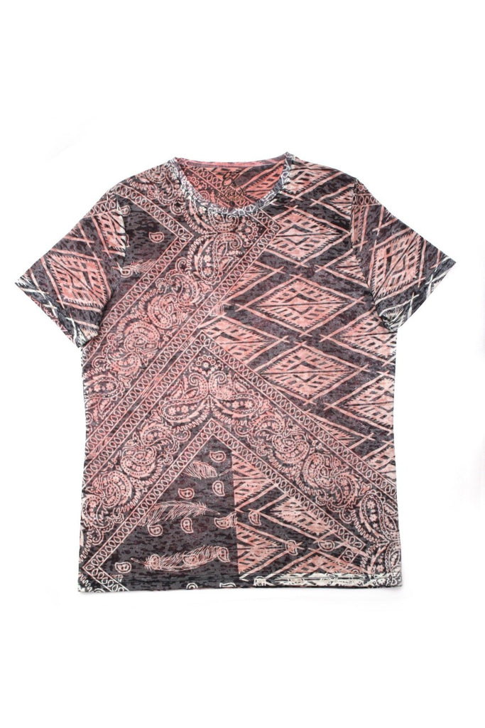 Red Printed T-Shirt All Over Print T-Shirts EightX   