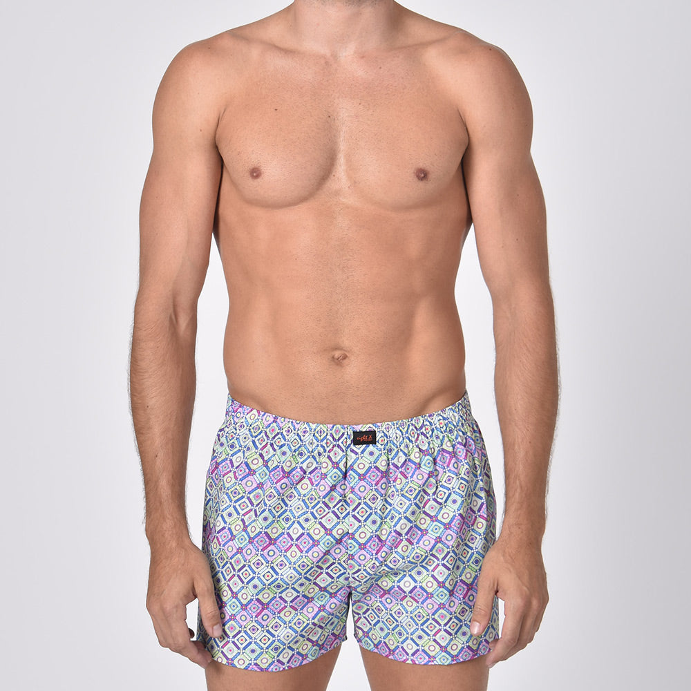 Lilac Print Boxers Boxers EightX   