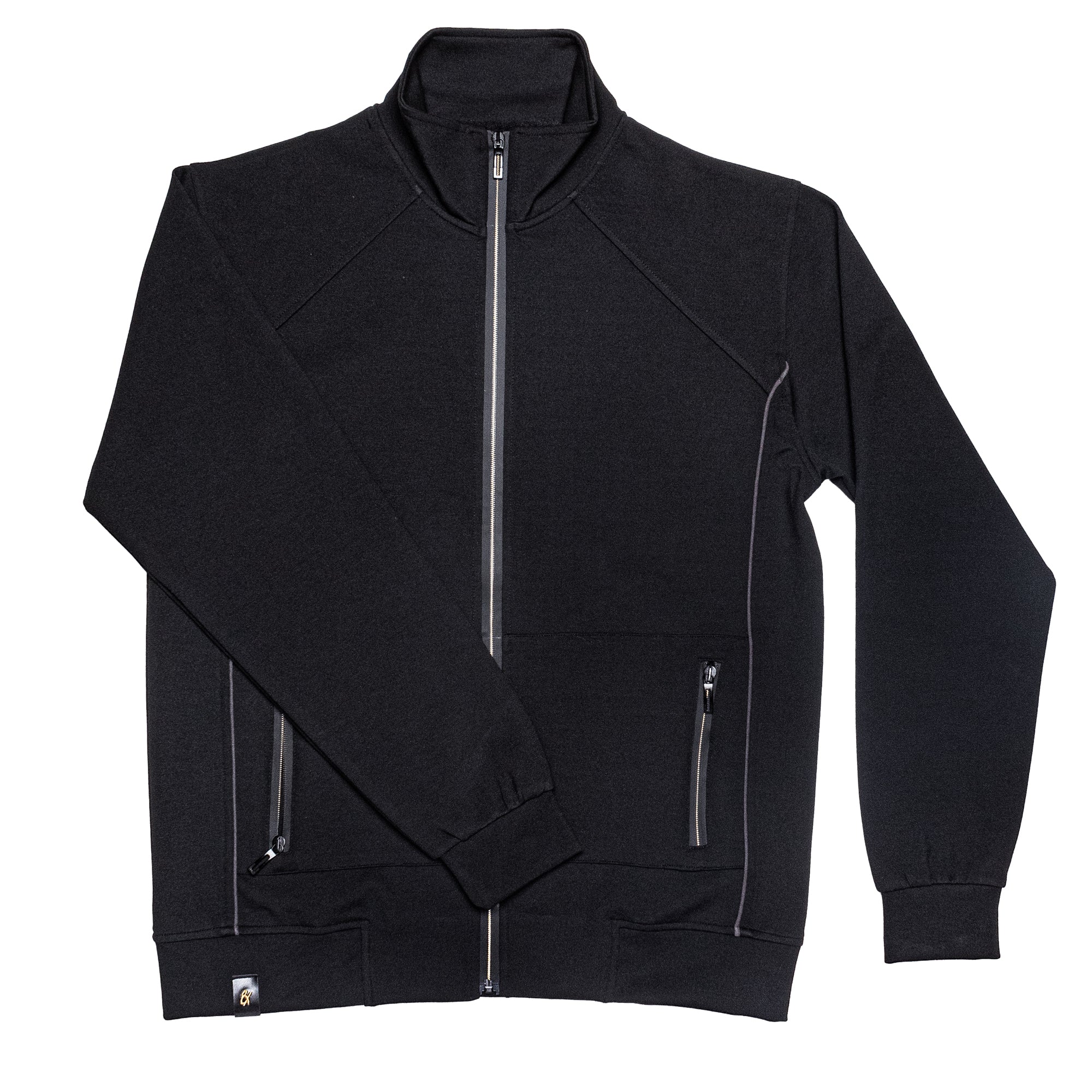 Full Zip Track Jacket - Black Jackets Eight-X   