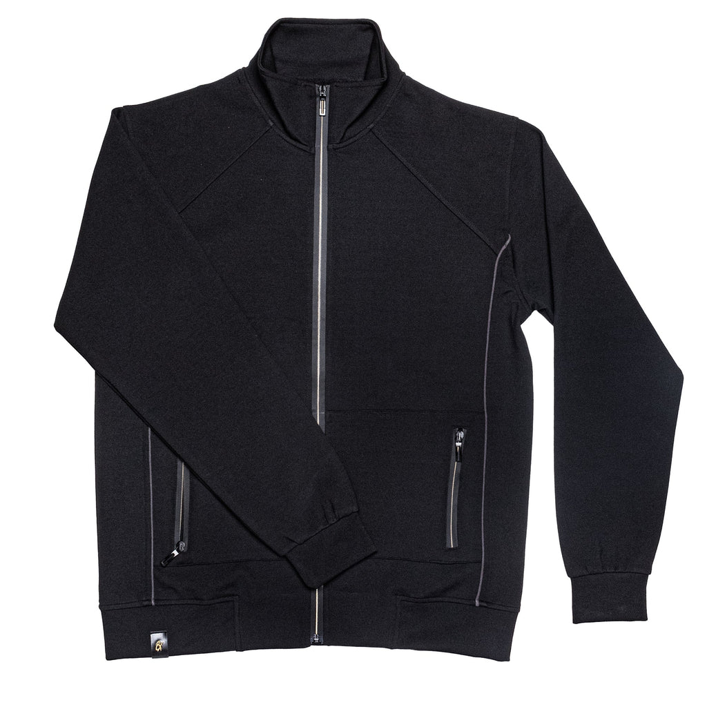 Full Zip Track Jacket - Black Jackets Eight-X   