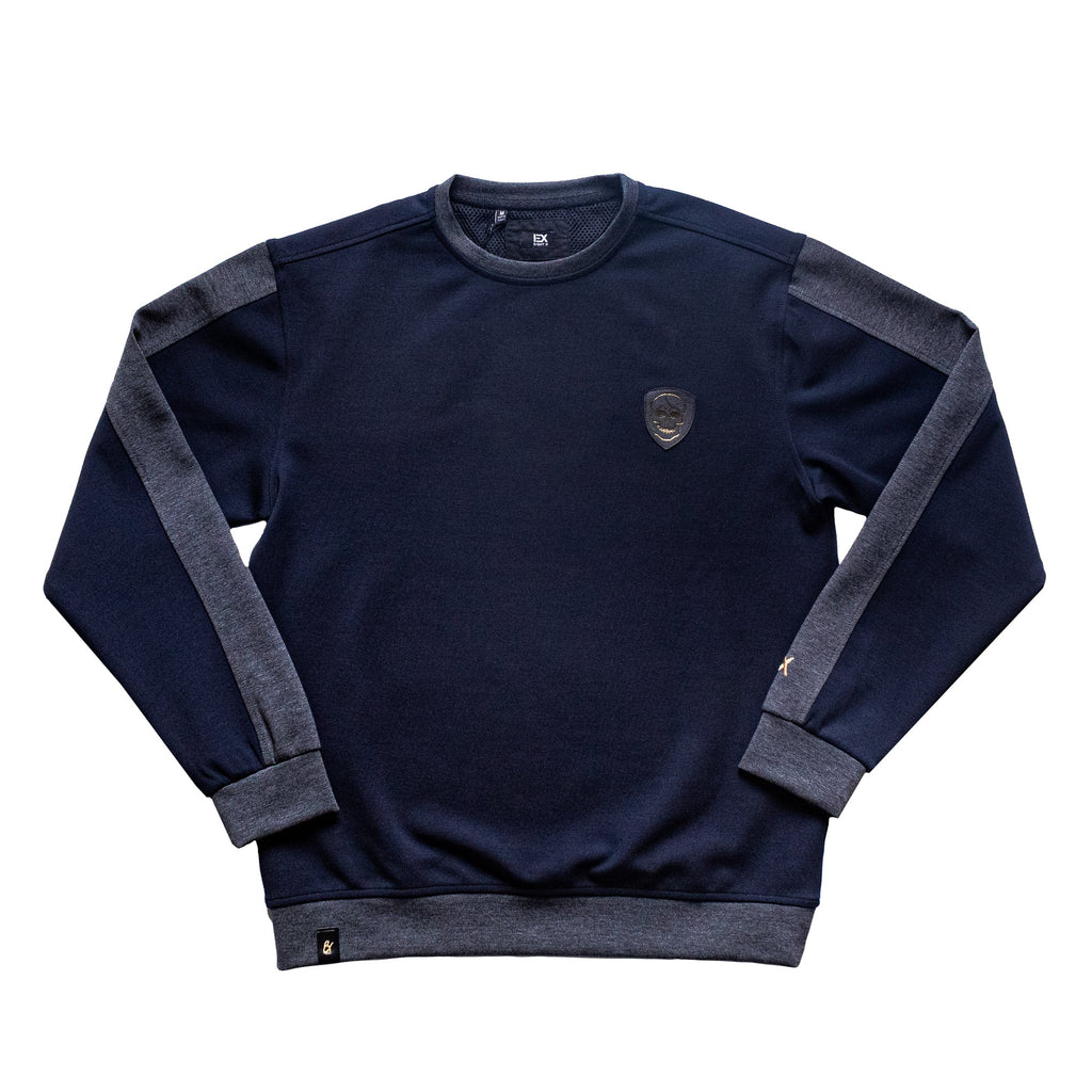 Skull Crewneck Pullover Sweatshirt - Navy Sweatshirts Eight-X NAVY S 