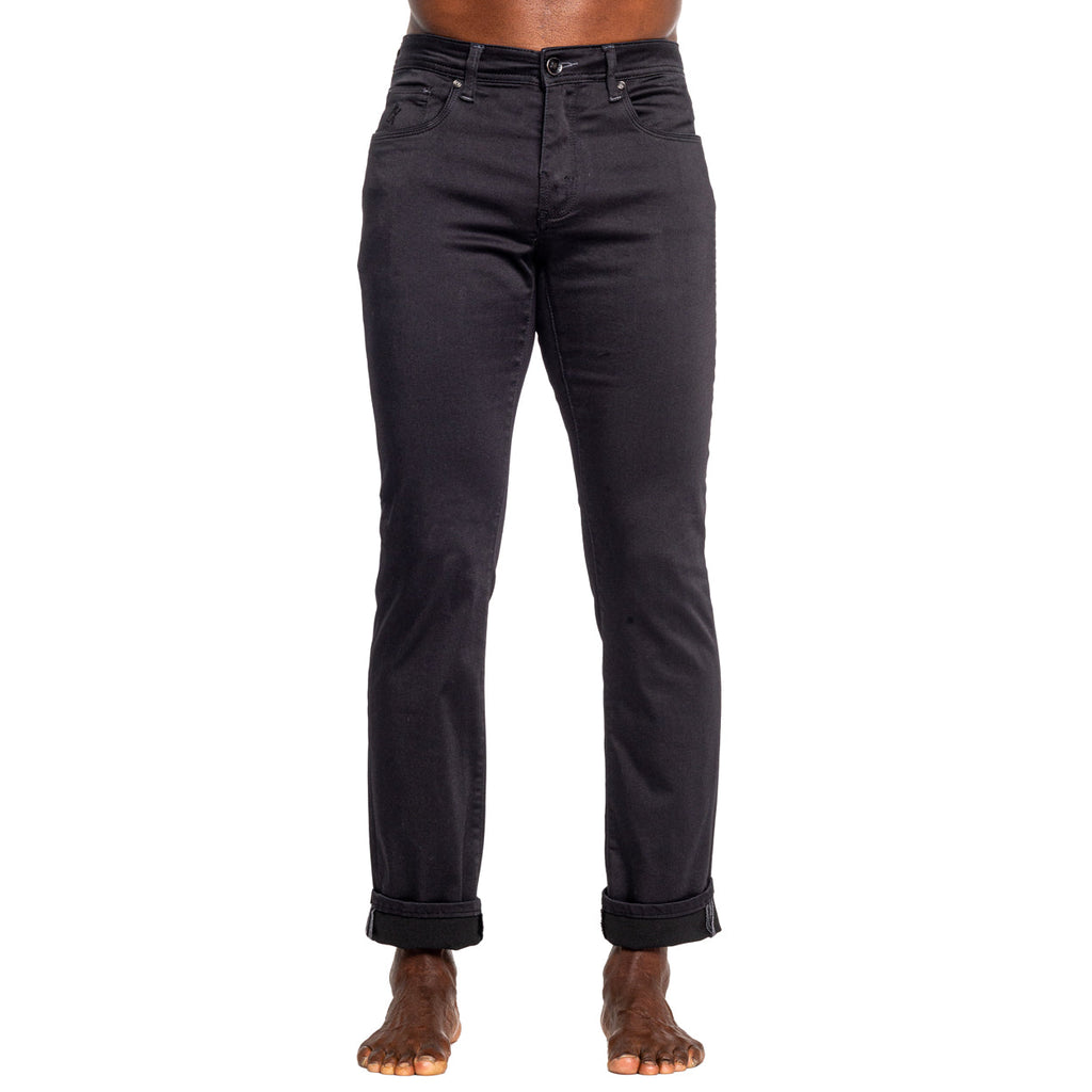 Black Super Stretch Slim Fit Jeans - 32" Length Jeans Eight-X   