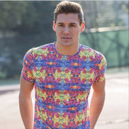 Multi Colors Print T-Shirt All Over Print T-Shirts EightX   