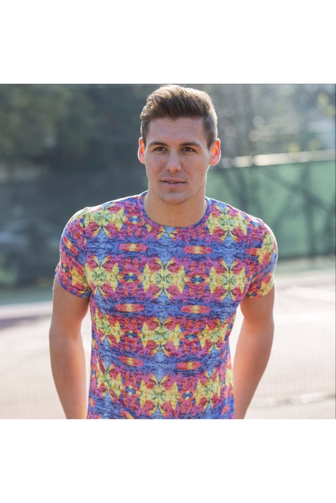 Multi Colors Print T-Shirt All Over Print T-Shirts EightX   