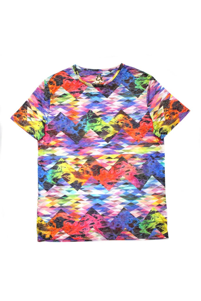 Vibrant Multi Colors Print T-Shirt All Over Print T-Shirts EightX   