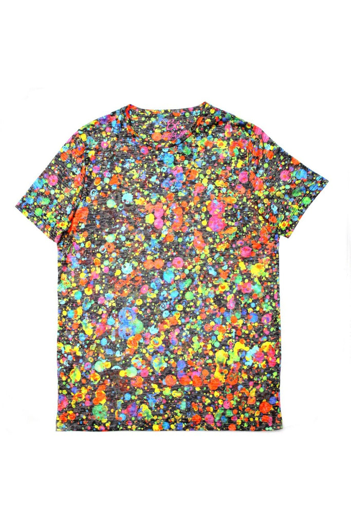 Multi Paint Splash T-Shirt All Over Print T-Shirts EightX   