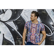 Bold Multi Colors Print T-Shirt All Over Print T-Shirts EightX   