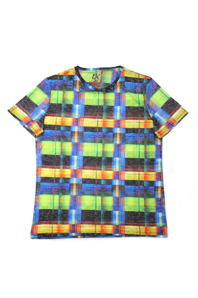 Multi Color Stripes Print T-Shirt All Over Print T-Shirts EightX   