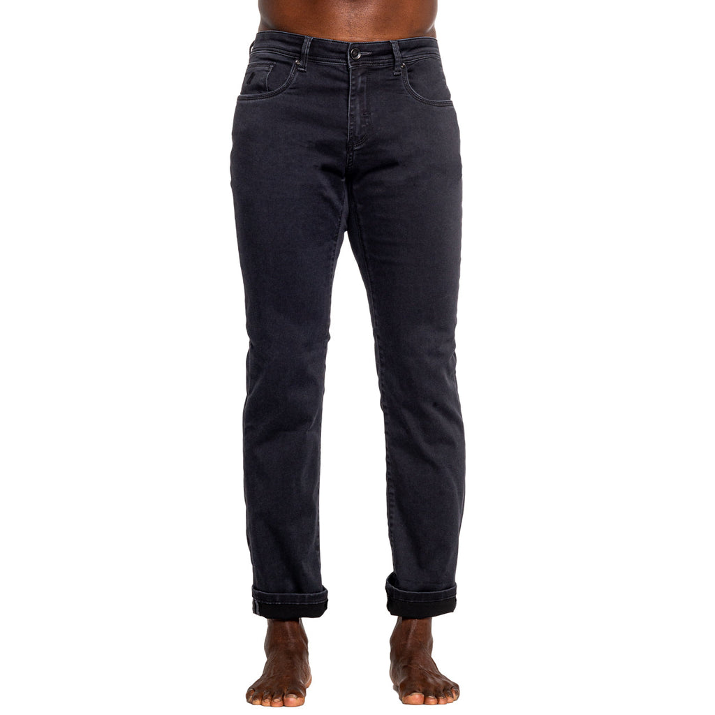 Charcoal Super Stretch Slim Fit Jeans - 32" Length Jeans Eight-X   