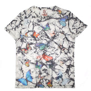 White Butterflies Print T-Shirt All Over Print T-Shirts EightX   