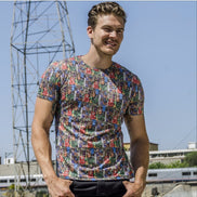 Music Instruments Multi Print T-Shirt All Over Print T-Shirts EightX   
