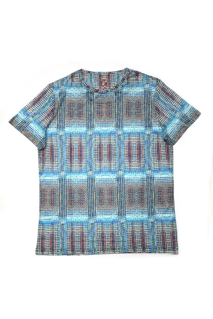 Blue Print T-Shirt All Over Print T-Shirts EightX   