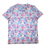 Light Floral Print V-Neck T-Shirt All Over Print T-Shirts EightX   